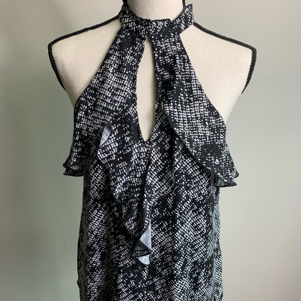 PARKER sleeveless ruffle top. XS